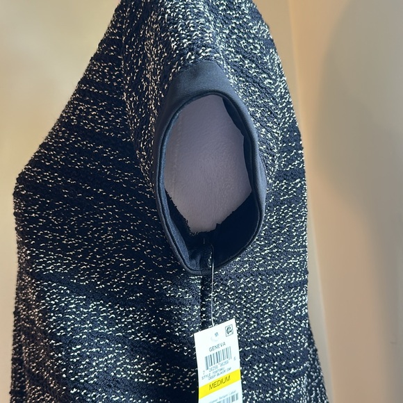 NWT - Maison Jules - Peter Pan Collar Black Dress - Tweed-like material - M - Picture 9 of 13